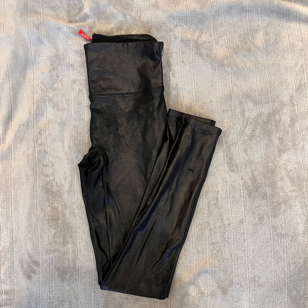 Spanx Faux Leather Leggings- Petite